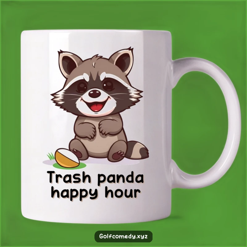 Funny Raccoon Golf Victory Mug - Hilarious Champ Celebration Gift