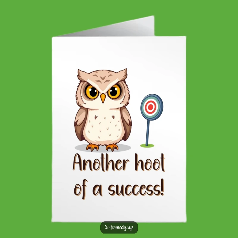 Funny Free Printable Owl Card for Congratulations, Golfer's Digital Download