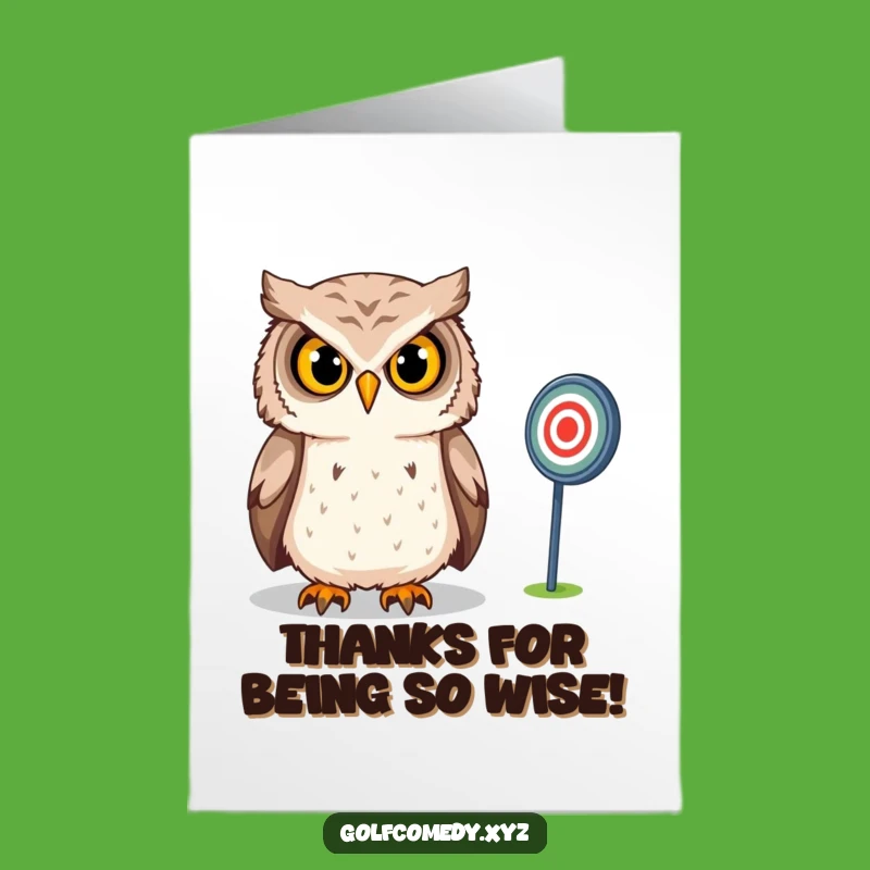 Free Printable Funny Owl Thank You Card, Thank You with Precision